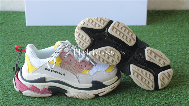 Balenciaga Triples Sneaker Pink White Yellow Women